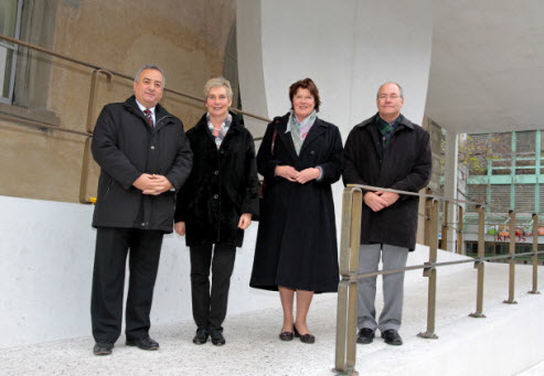 Arthur Brunhart, Elita Florin-Caluori, Renate Wohlwend und Ueli Bleiker (von links)