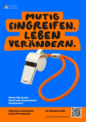 Sujet der Bündner Kampagne gegen häusliche Gewalt.