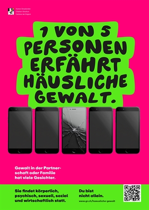 Sujet der Bündner Kampagne gegen häusliche Gewalt.
