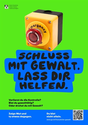Sujet der Bündner Kampagne gegen häusliche Gewalt.