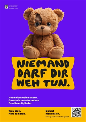 Sujet der Bündner Kampagne gegen häusliche Gewalt.