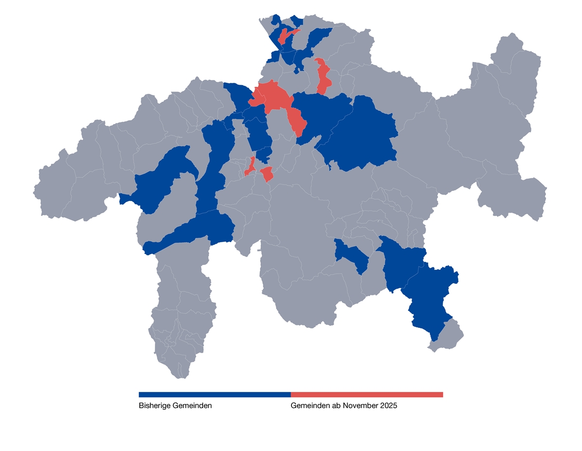Karte Pilotgemeinden