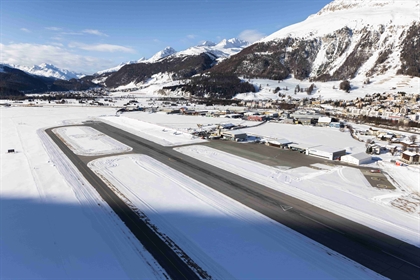 Flughafen Samedan Winter