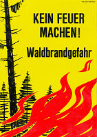 Plakat: Kein Feuer machen!
