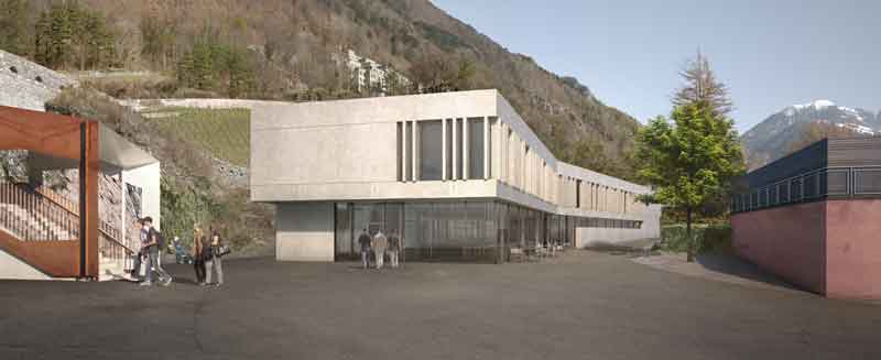 Spatenstich Ergänzungsneubau Mensa und Mediothek für die Bündner Kantonsschule 