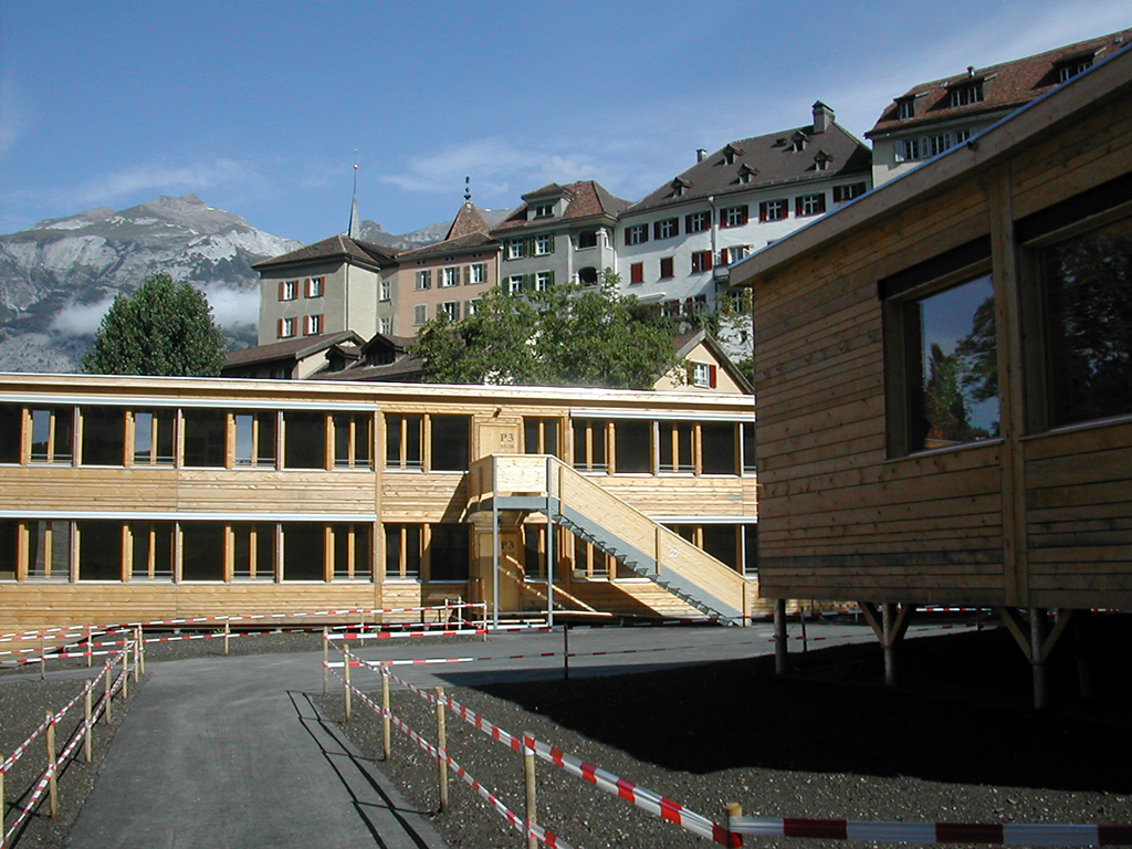 Bauliche Sanierung Kantonsschule, Chur / Provisorien auf dem Areal Plessur