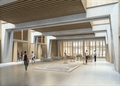 Haupteingangshalle mit Foyer- Veranstaltungszone (Giuliani Hönger Architekten, Zürich / Visualisierung maaars, Zürich)