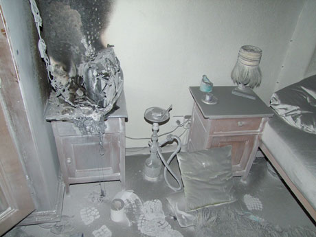 Beim Brand im Personalzimmer entstand grosser Sachschaden
