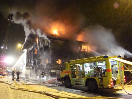 Als die Feuerwehr eintraf, stand das Haus bereits in Flammen