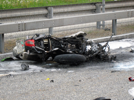 Ein weiteres beteiligtes Motorrad