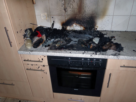 Der Brand in der Küche verursachte Sachschaden von rund 20'000 Franken