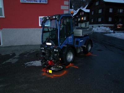 Endlage der Fahrzeuge VU Grüsch