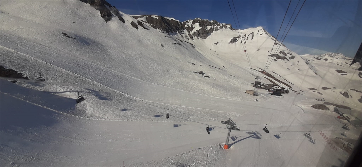 Übersichtsaufnahme rote Skipiste Nr. 20, Parsenn Skigebiet Davos