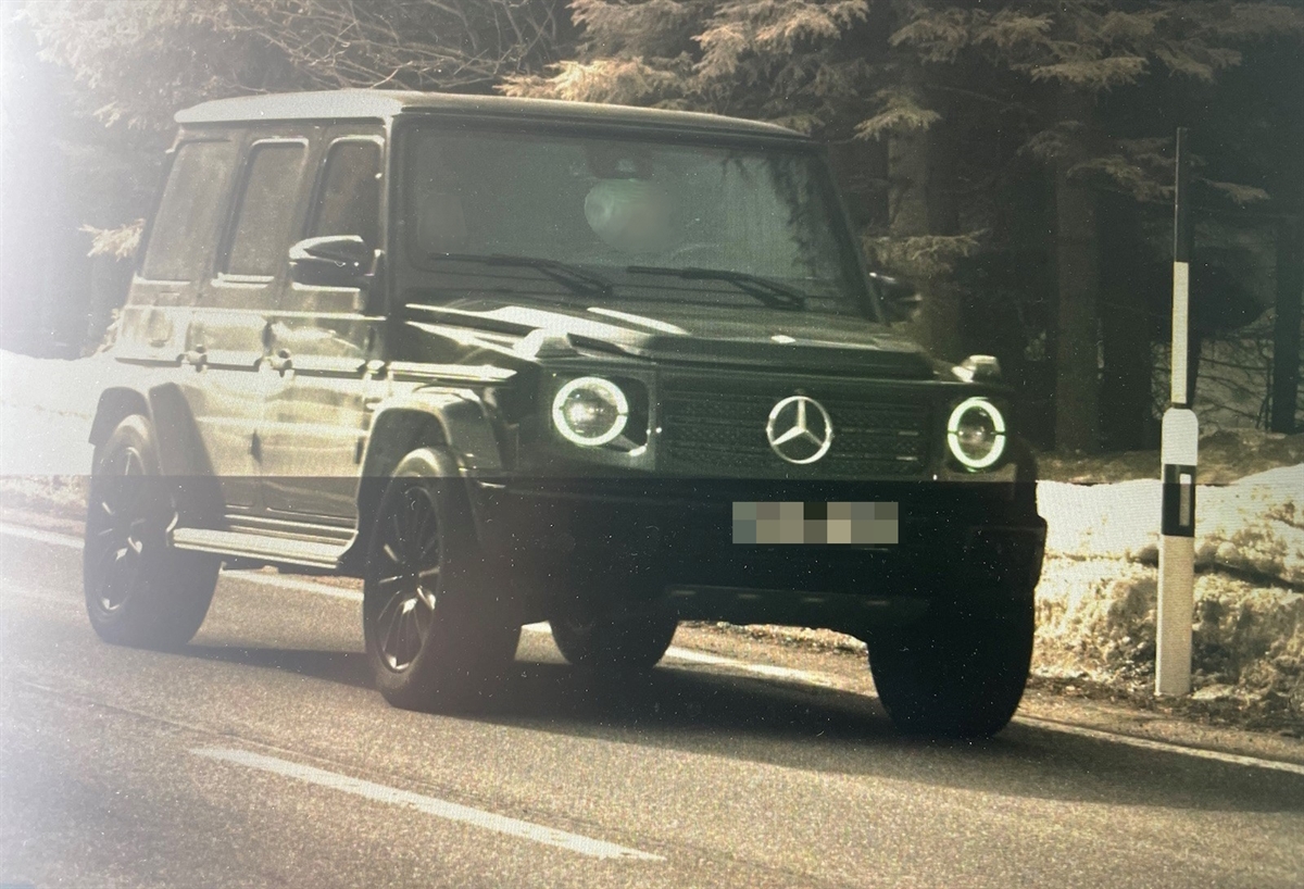 Radarfoto des gemessenen Autos