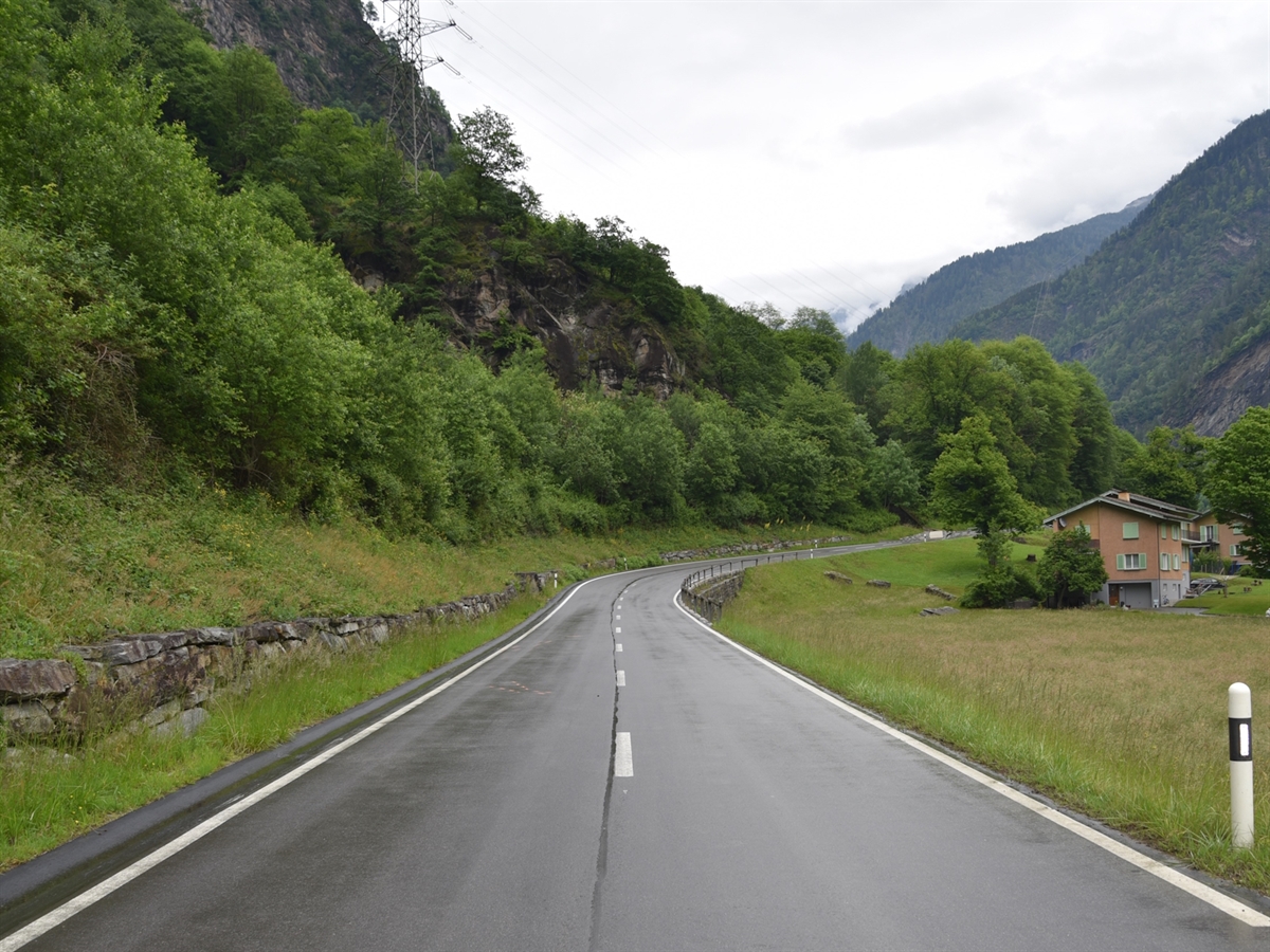 Aufnahme auf die zuletzt befahrene Kurve.