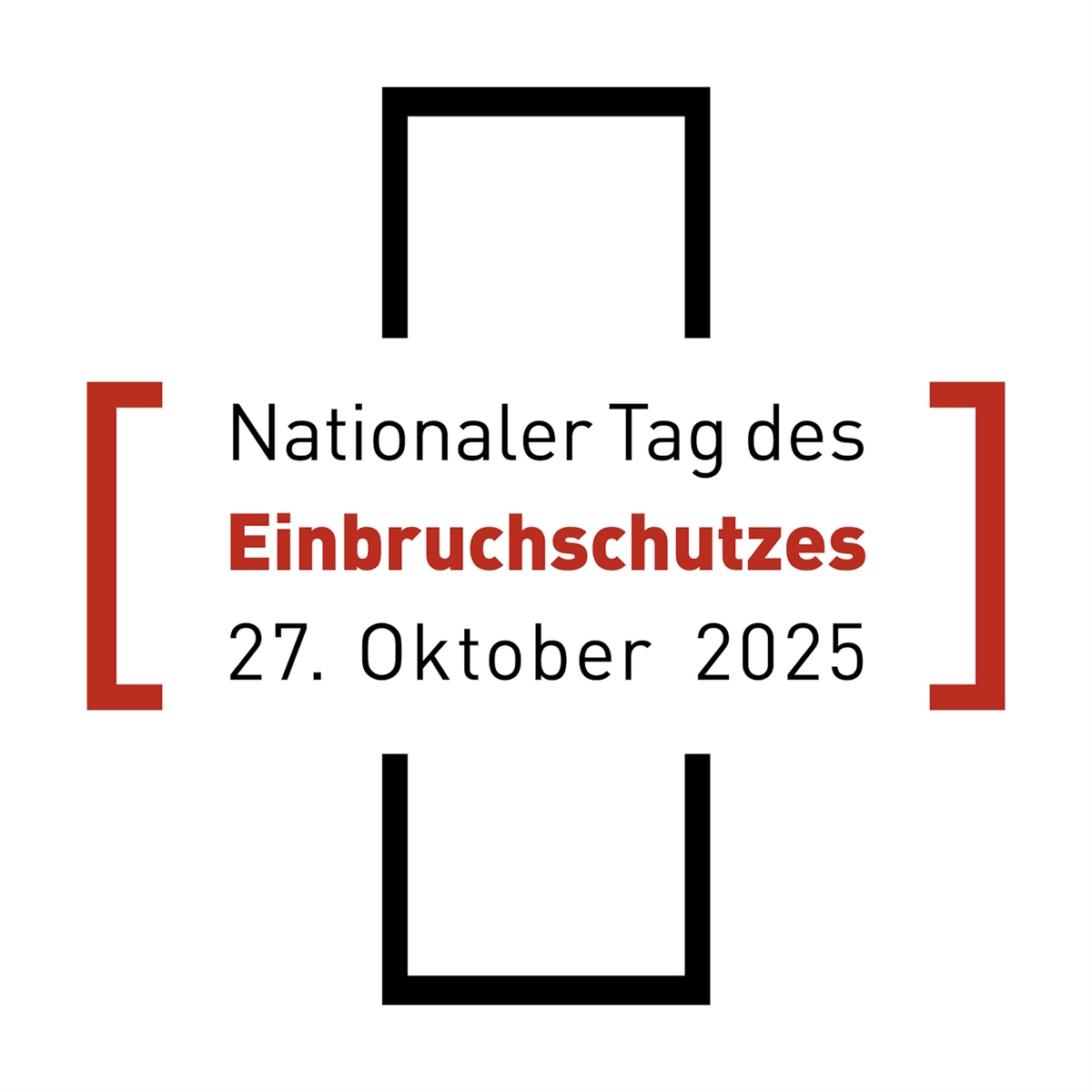 Emblem vom nationalen Tag des Einbruchschutzes am 27. Oktober 2025