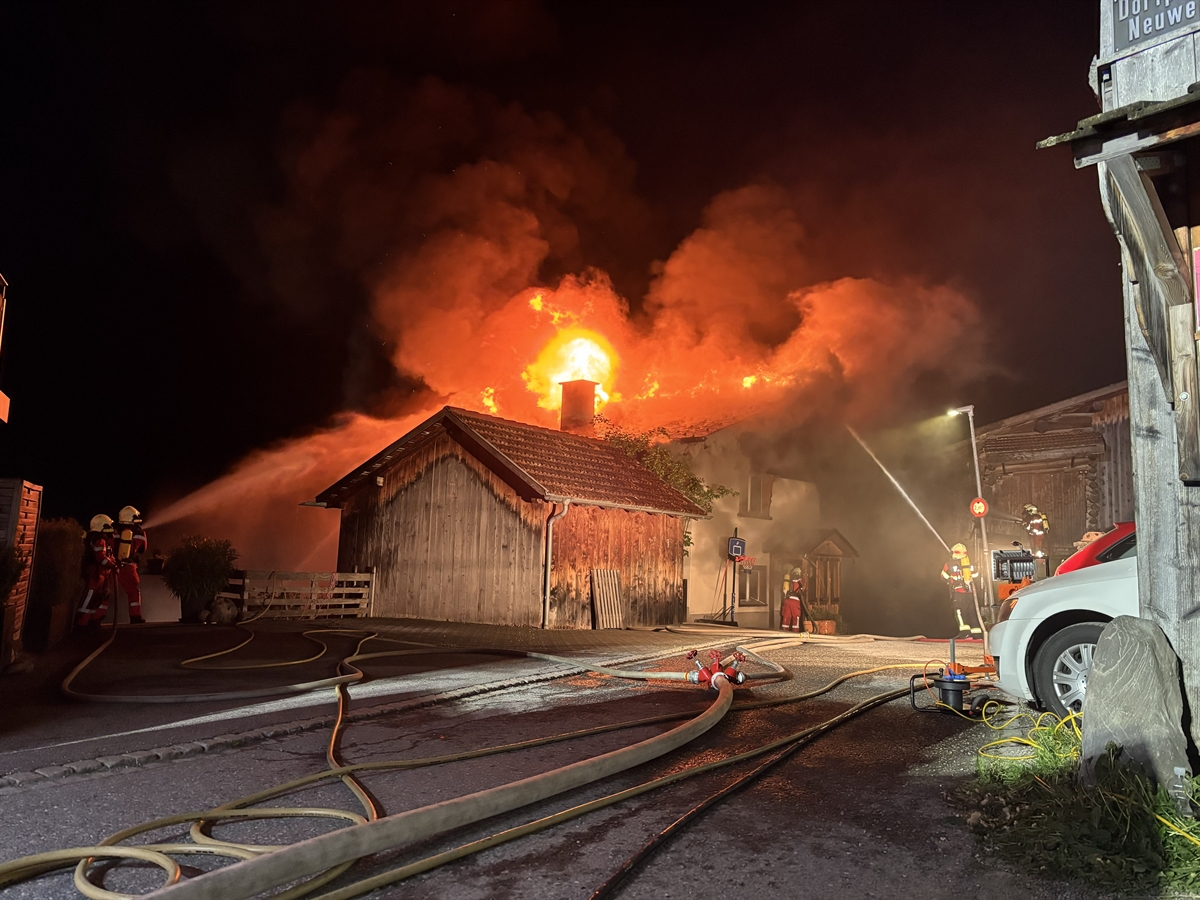 Haus in Vollbrand