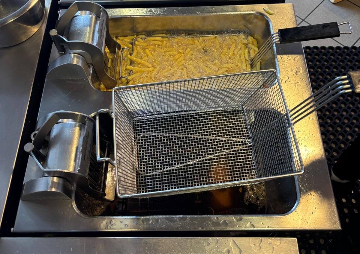 Fritteuse mit Pommes Frites