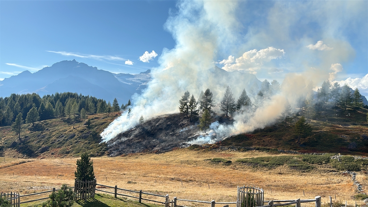 Dürre Ebene, Waldbrand