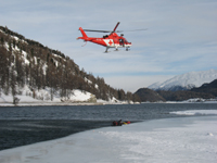 Rettung mit Rega-Helikopter