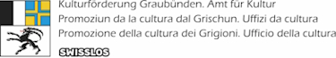 Logo Kulturförderung Kanton Graubünden und Swisslos