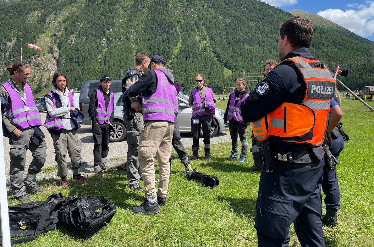 Einer der Arbeitsplätze der Kantonspolizei Graubünden