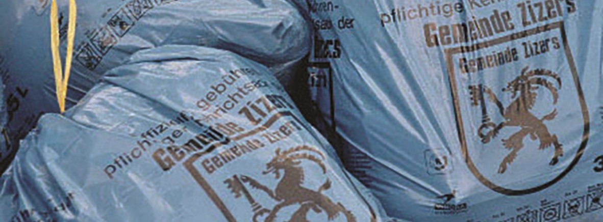 Gebührenpflichtige Abfallsäcke der Gemeinde Zizers