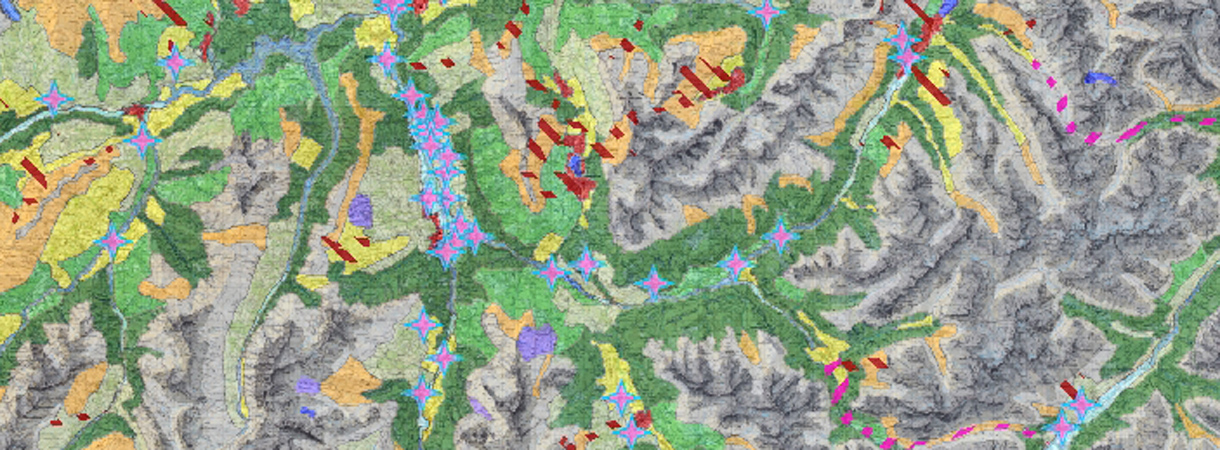 Ausschnitt aus der Karte «Grundlage Landschaft Kanton Graubünden», Raum Mittelbünden