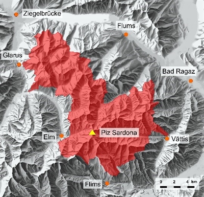 Karte Perimeter Tektonikarena Sardona