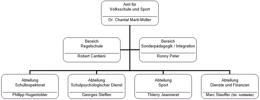 Organigramm Amt für Volksschule und Sport