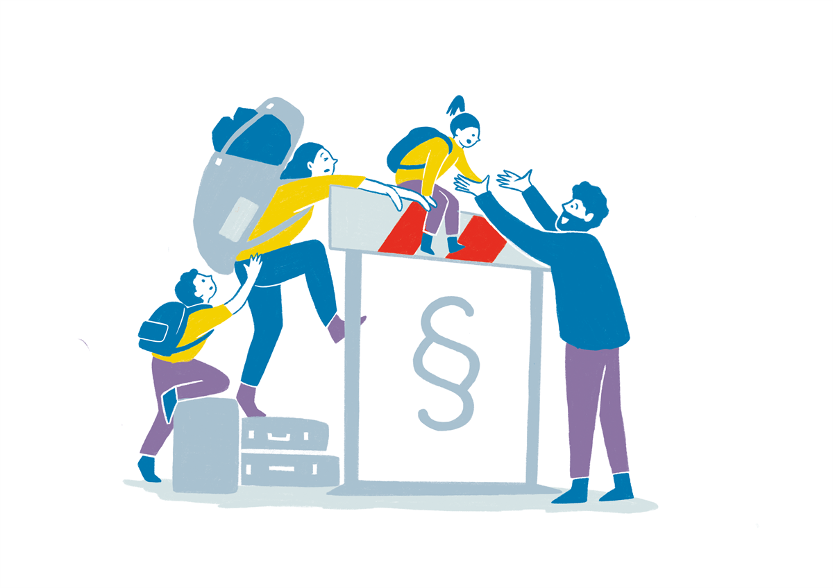 Illustration Hürden Familiennachzug