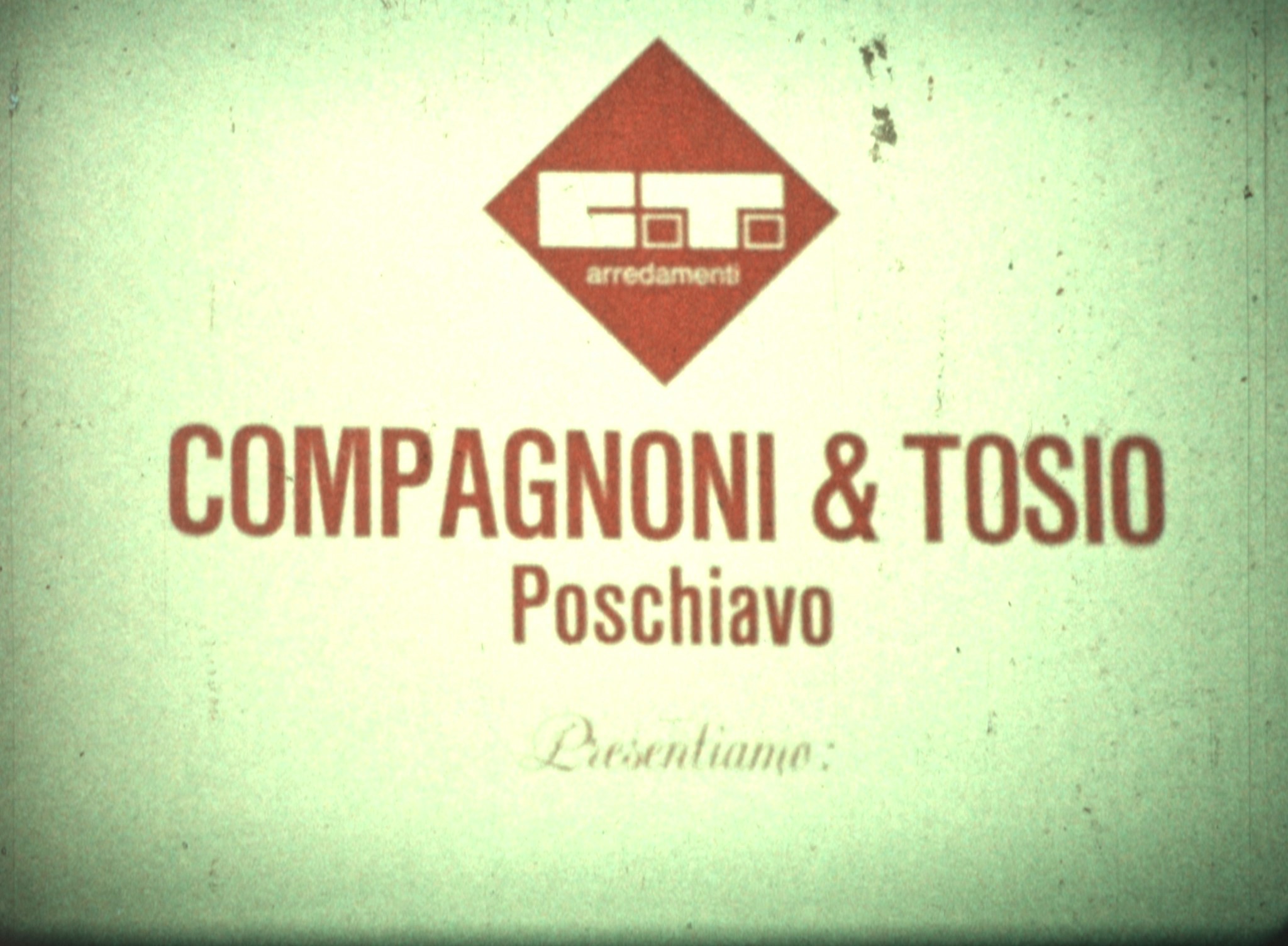 C.T. arredamenti Compagnoni & Tosio Poschiavo (1960er Jahre
)