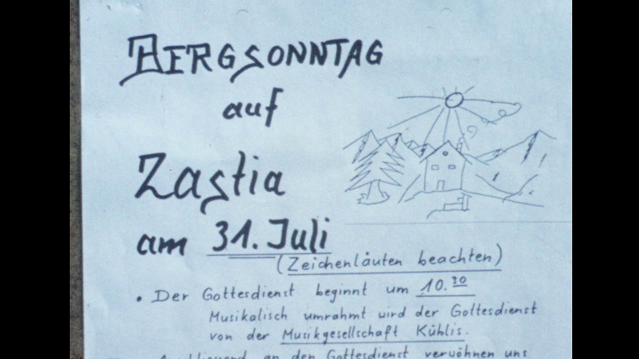 Saas, Bergpredigt auf Zastia 1988 (31.07.1988)