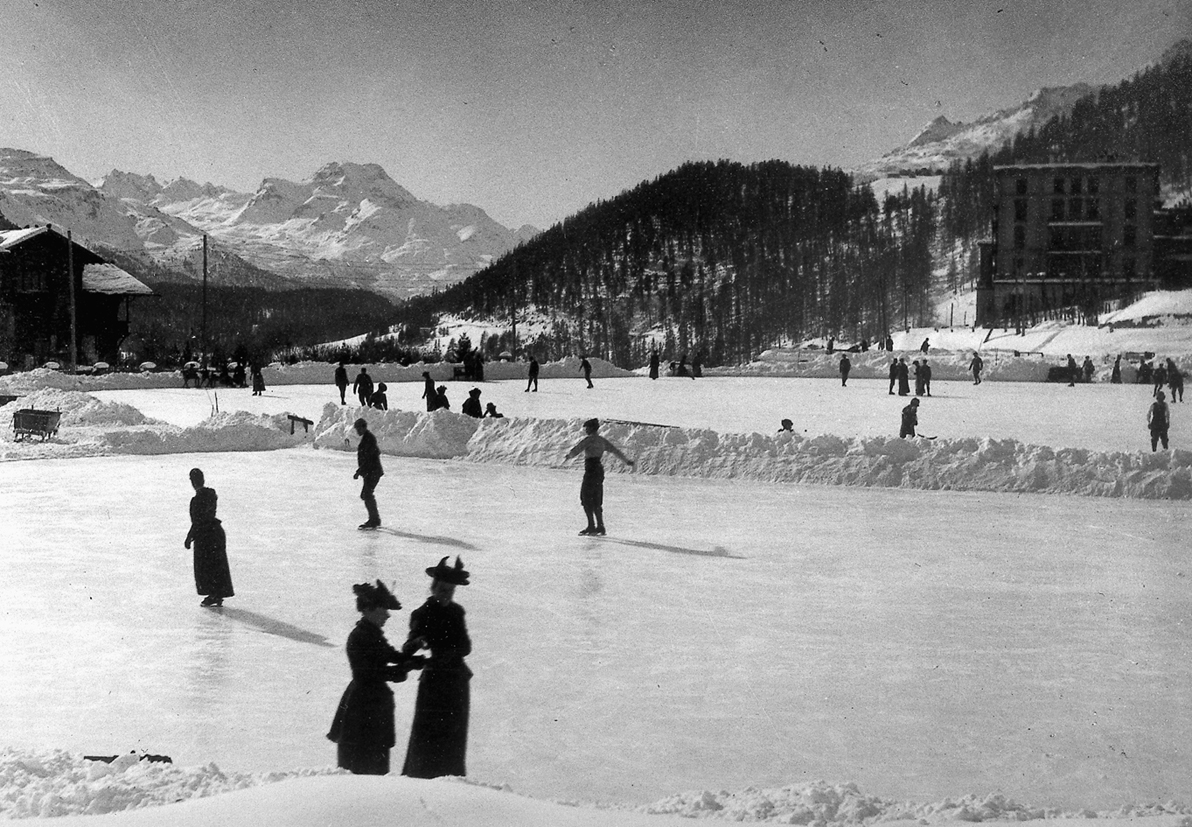 Hockey on the St. Moritz Lake (vor Mitte März 1900)