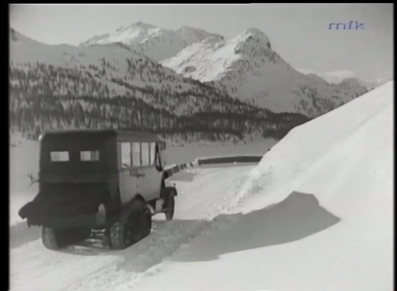 Die Schweizer Alpenposten im Winter (um 1935)