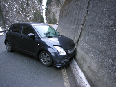 Verkehrsunfall zwischen Martina und Vinadi