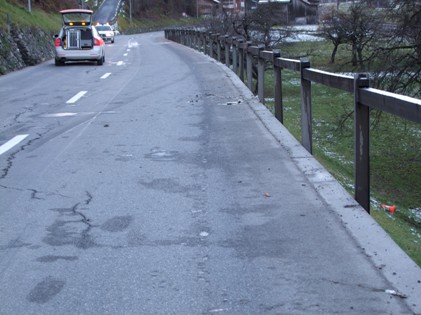 An dieser Stelle geriet der Schüler von der Strasse