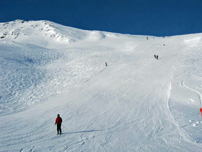 Auf diesem Hang geschah der Schneesportunfall