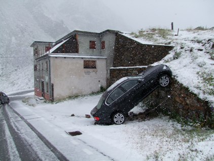 Endlage des beschädigten Fahrzeuges