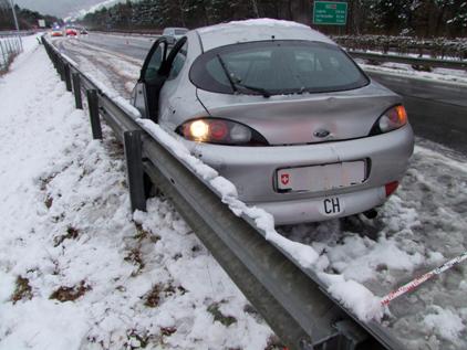 Endlage des beschädigten Personenwagens