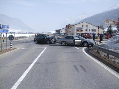 Verkehrsunfall Zuoz Resgia-Kreuzung