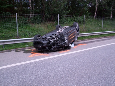 Endlage des unfallverursachenden Fahrzeuges