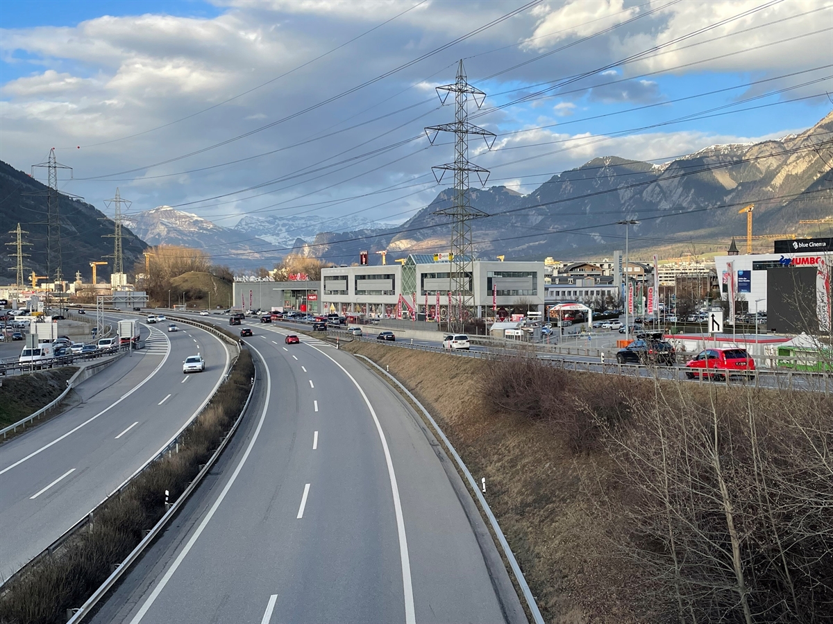 Autobahneinfahrt Chur Süd Richtung Landquart
