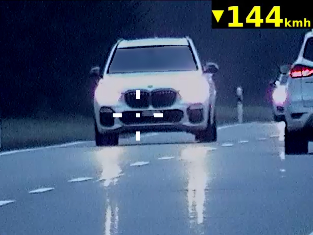 Radarbild des gemessenen BMW's