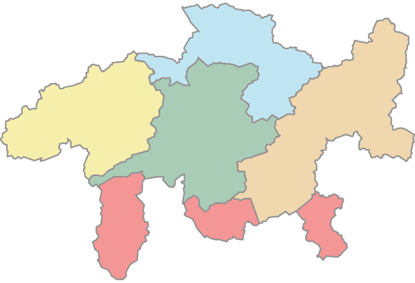 Karte mit den Standorten im Kanton Graubünden